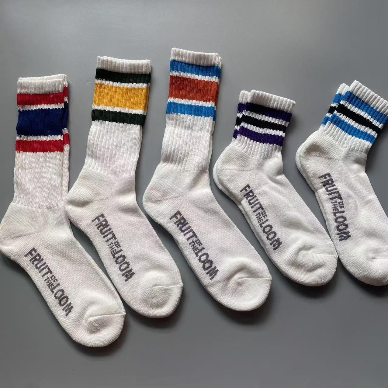 现货 FRUIT OF THE LOOM 男女款潮牌中筒高帮毛巾袜低帮运动袜子