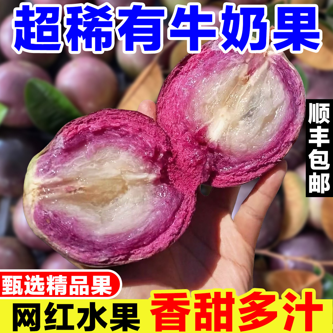 网红牛奶果新鲜当季现摘金星果星苹果黄晶牛奶果罕见稀有热带水果