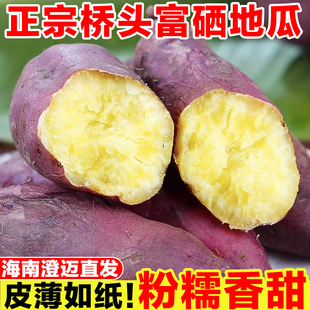 正宗海南澄迈桥头富硒地瓜新鲜海南红薯黄心番薯农家沙地板栗薯