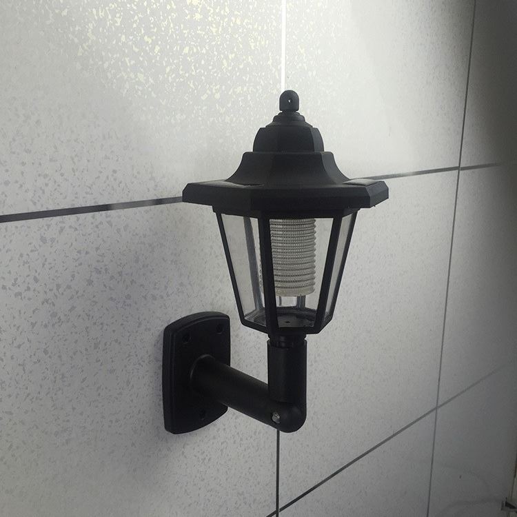 电商太阳能六角壁灯宫廷灯庭院灯户外光控新式别墅装饰灯