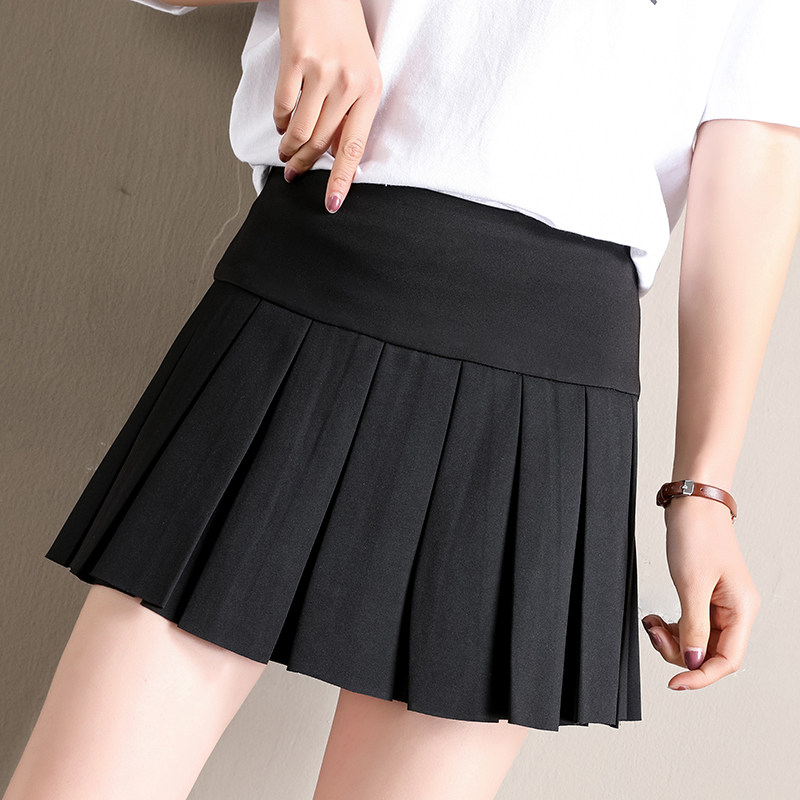 矮个子超短裙百褶裙女新款无内衬a字蓬蓬短镂空半身chic裙子