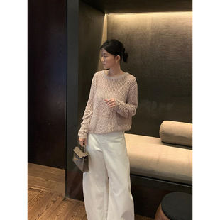 XXGN秋冬季 A5533女士 新款 镂空慵懒针织衫