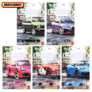 美泰火柴盒小车高普欧宝宝马警车粉色保时捷仿真合金车模GGF12