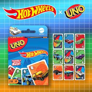 美泰UNO纸牌风火轮联名系列纸牌收藏卡牌聚会桌面卡牌游戏玩具