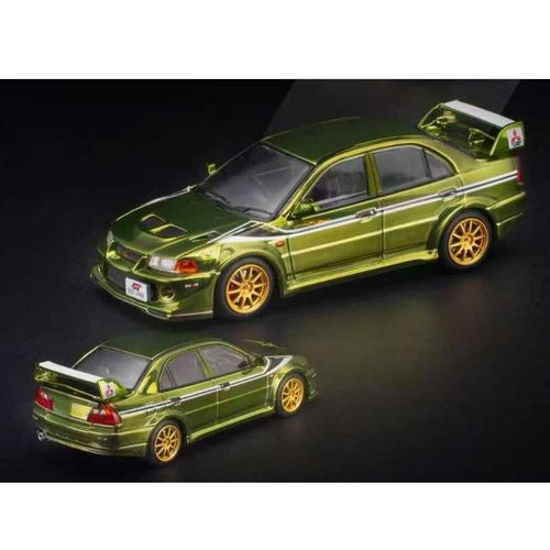 拓意POP联名车模三菱EVO绿色限定版仿真1/64合金收藏车模模型