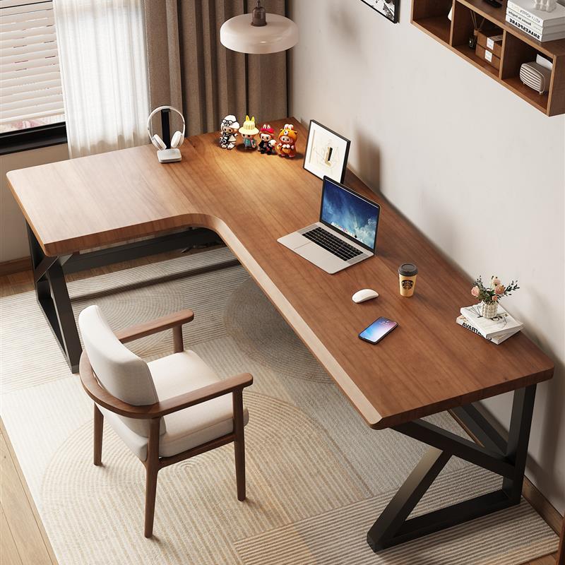实木转角台式卧室书桌学习书房书法桌学生家用电脑桌写字桌办公桌