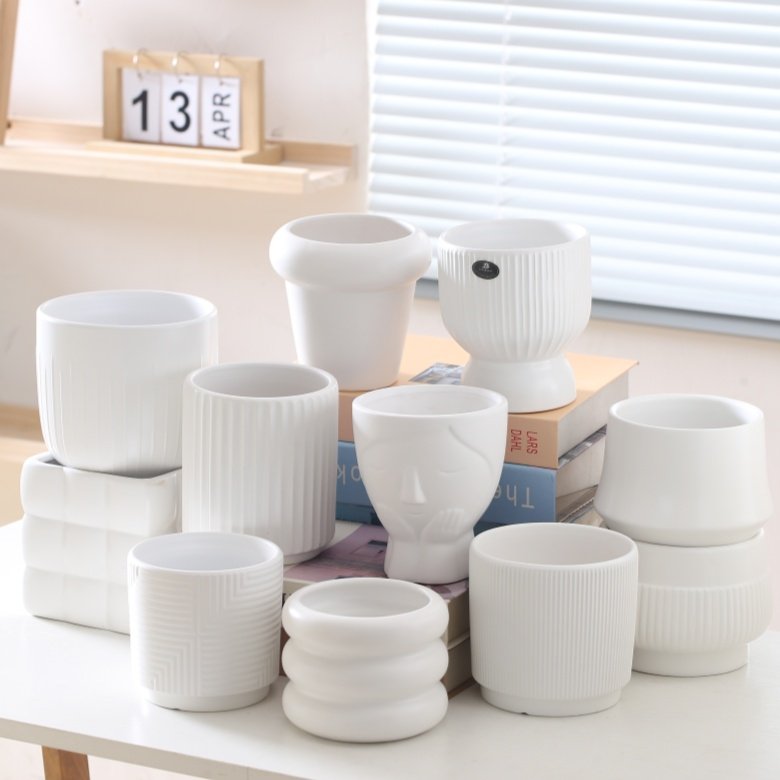 陶瓷花盆捡漏清仓白色简约花盆绿萝透气家用多肉蝴蝶兰专用盆花盆,鲜花速递/花卉仿真/绿植园艺,花盆,淘宝优惠券,粉丝福利购,淘宝优惠卷