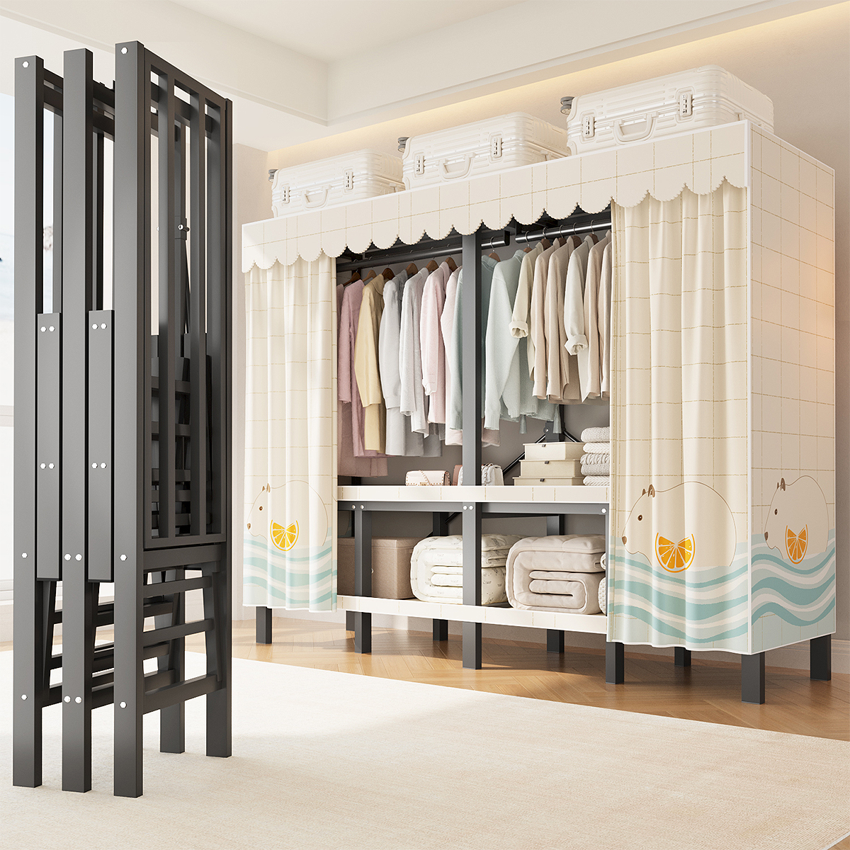 家用租房免安装可折叠大容量衣柜