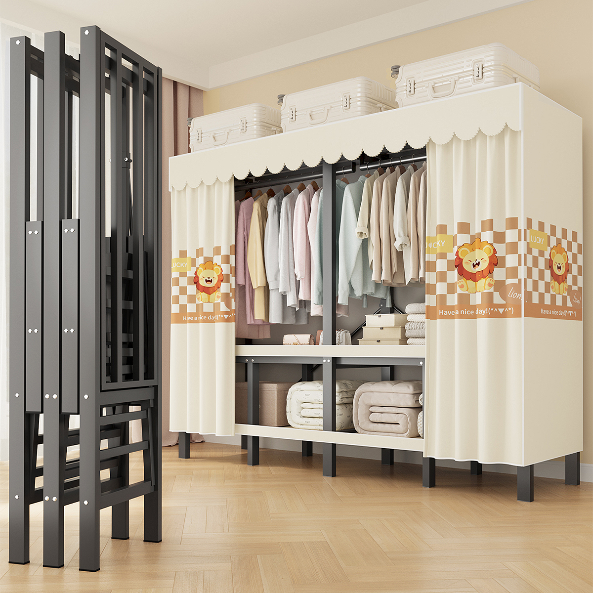 免安装简易组装衣柜加厚结实耐用