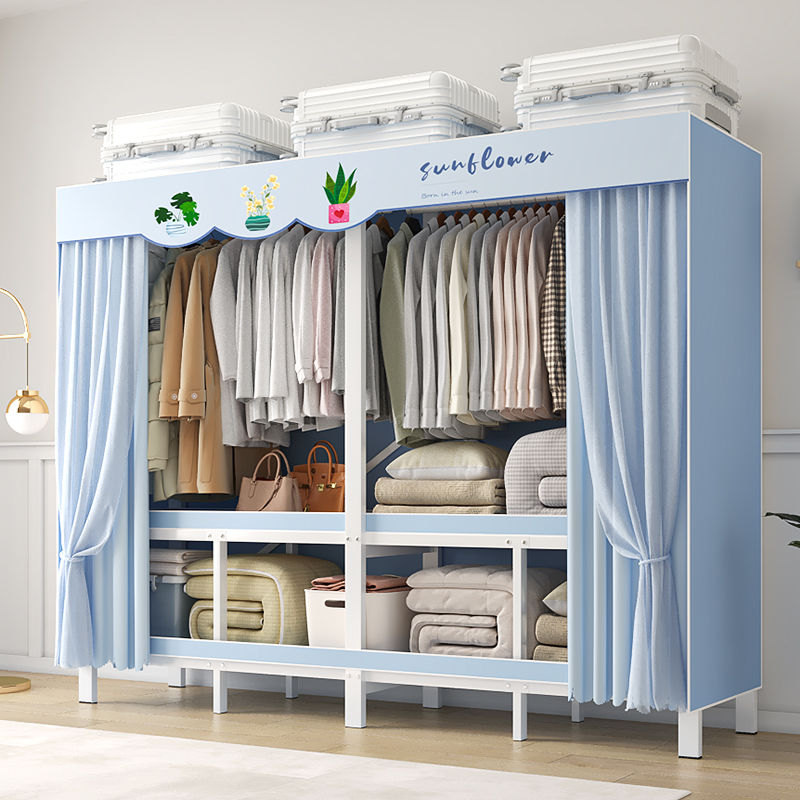 加粗加厚全钢架 大容量收纳 简易折叠