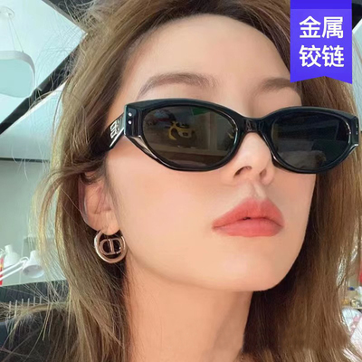 gm韩版复古米钉猫眼小框墨镜