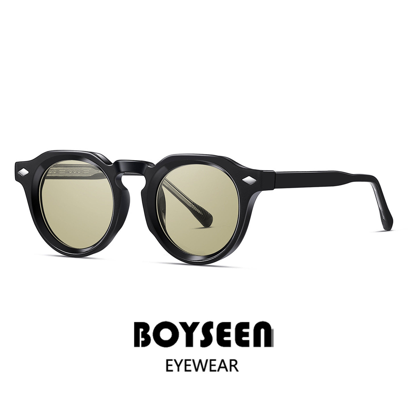 日系小众街头风墨镜男可配度数搞基插针镜腿太阳镜嘻哈风圆框墨镜,ZIPPO/瑞士军刀/眼镜,太阳眼镜,淘宝优惠券,粉丝福利购,淘宝优惠卷