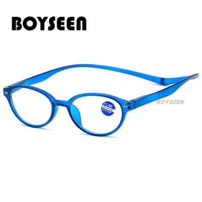 BOYSEEN 多色防蓝光挂脖老花镜时尚磁吸便携圆形老视镜GB1