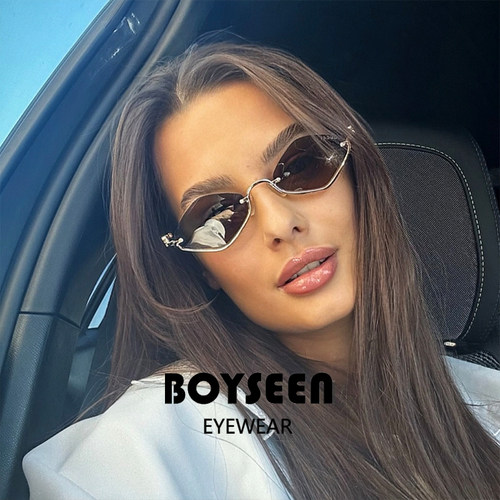 几何镜框前卫现代凹造型太阳镜