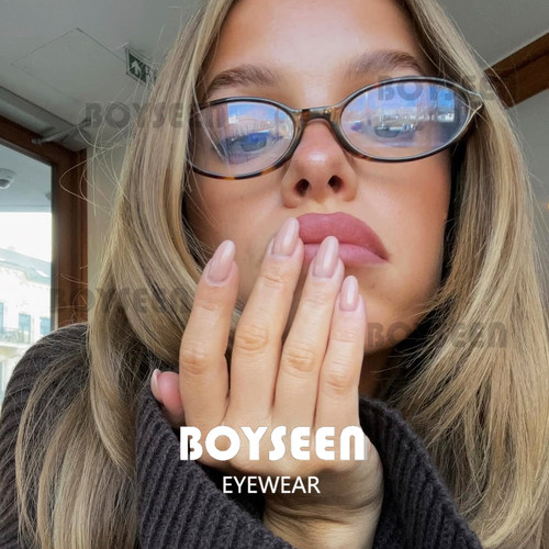 美式学院风椭圆眼镜框女