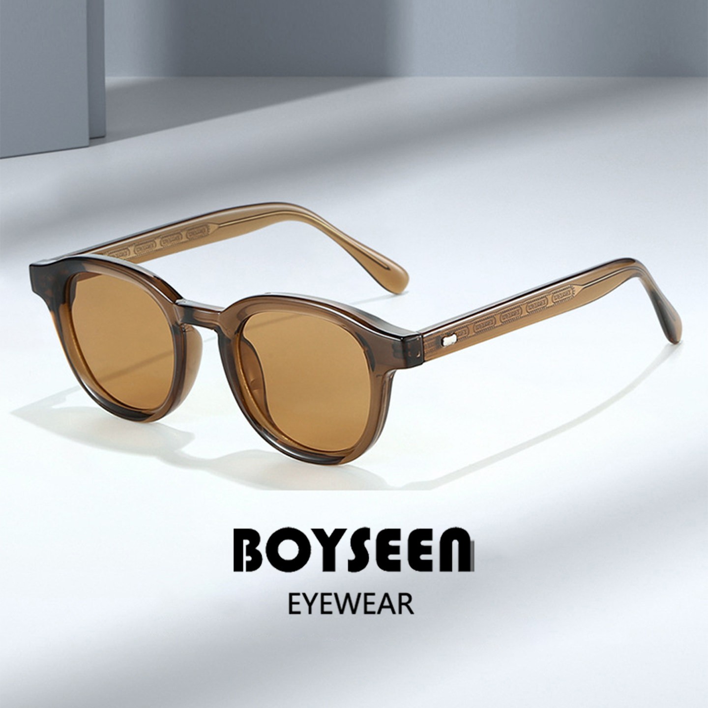 2026港风复古男士墨镜可配度数高阶插芯镜脚日式茶绿框太阳镜潮酷