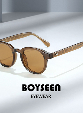 2026港风复古男士墨镜可配度数高阶插芯镜脚日式茶绿框太阳镜潮酷