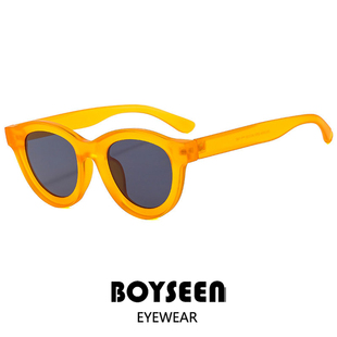 美式街头嘻哈风墨镜男可配度数复古厚框椭圆形太阳镜街拍防晒