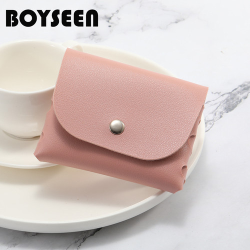 便携软PU折叠眼镜收纳包纽扣式