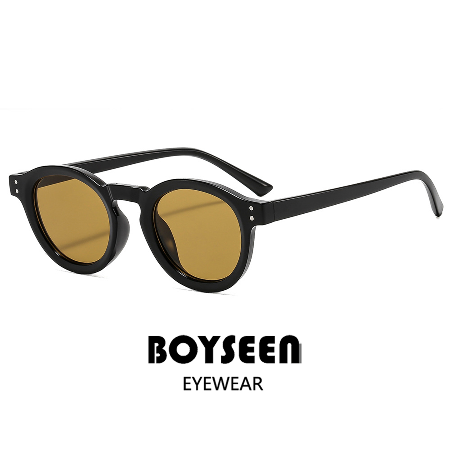 2025新款韩版高级感复古圆框太阳镜可配近视男女潮流眼镜防紫外线