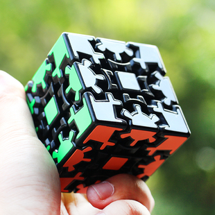 二阶三阶齿轮魔方 23阶异形已润滑专业竞速魔方 黑底白底特价促销