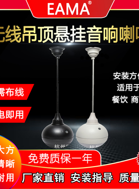 明美eama艾玛wx1501无线吊球音箱音响天花喇叭店铺餐厅咖啡厅