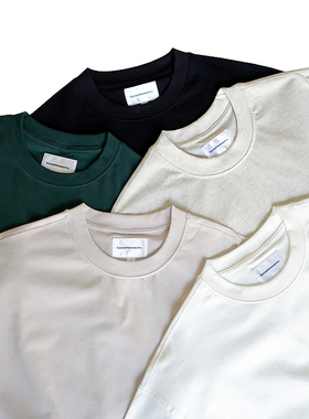 Somethnework 日系简约cityboy基础打底百搭纯色宽松短袖T恤男女