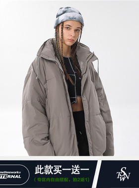 STN 美式面包服棉衣情侣加厚棉服外套男女冬季潮牌棉袄oversize