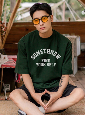 STN原创设计美式日系复古重磅纯棉短袖t恤男潮牌夏季小众宽松半袖