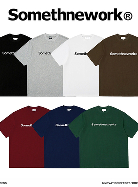 STN 国潮牌日系cityboy纯色情侣装短袖t恤男夏季简约打底衫百搭