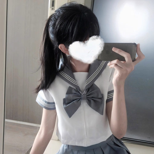 原创正品Bodyline日系jk灰色三本水手服套装甜美学生制服短袖复刻