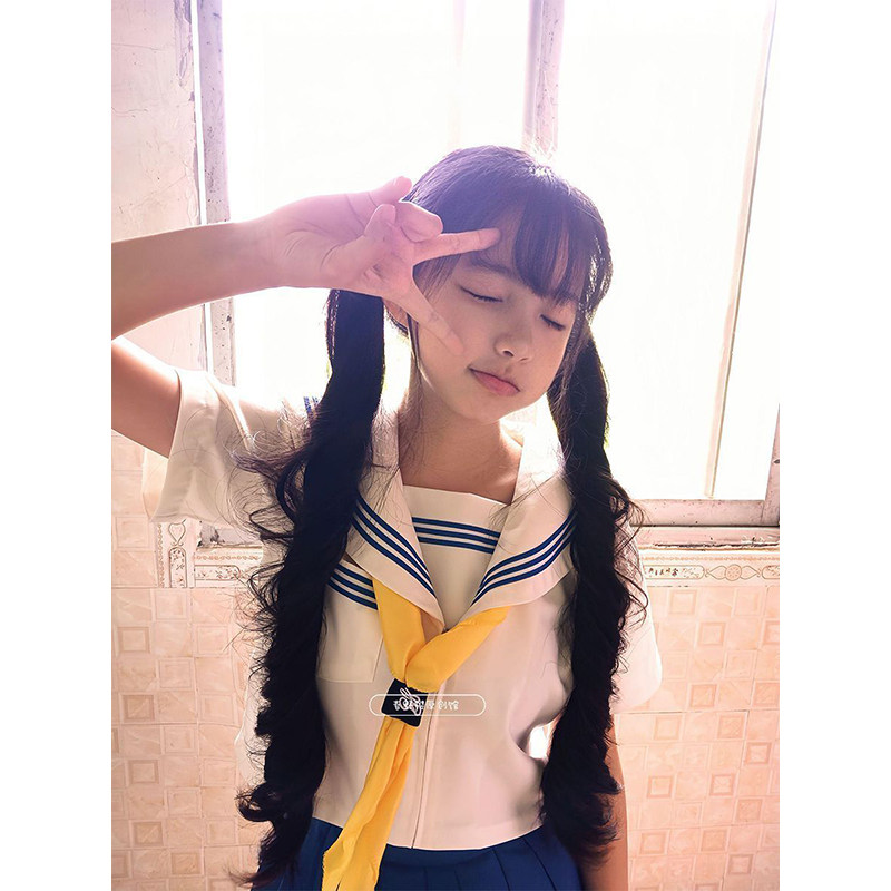 日系原创水手服jk制服套装海军学院白领蓝三本基础开衫上衣短裙女