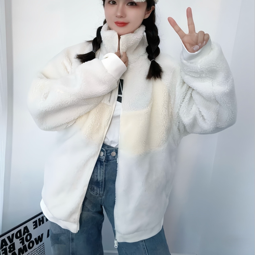 耐克双面穿大勾羊羔绒运动外套