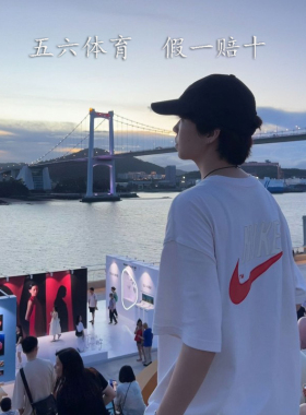 NIKE/耐克男女夏季情侣款运动休闲刺绣宽松短袖T恤DM6426-030