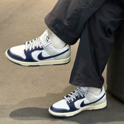 耐克板鞋Dunk Low白蓝渐变复古百搭拼接低帮休闲男鞋IM2222-101