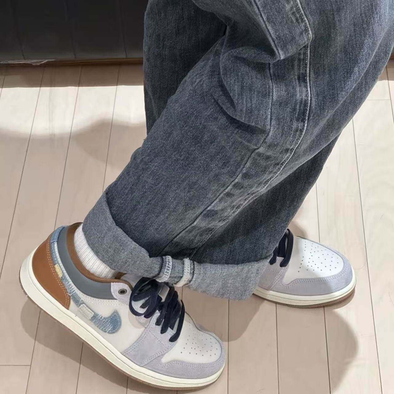 NIKE耐克AJ1男子SE水洗丹宁牛仔运动休闲鞋 FZ5042-041