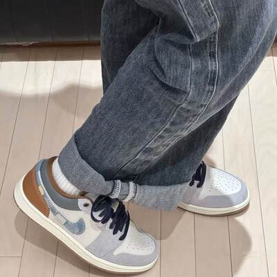 NIKE耐克AJ1男子SE水洗丹宁牛仔运动休闲鞋 FZ5042-041