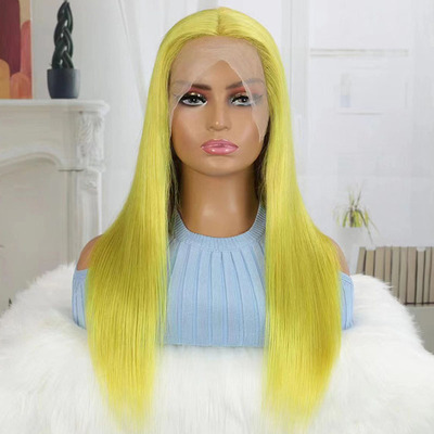 真人发彩色随意分假发套