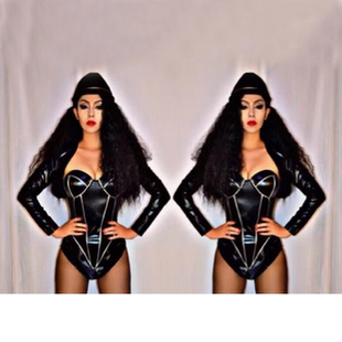 夜店百变女王蓬松多发量玉米卷长卷发实拍假发套