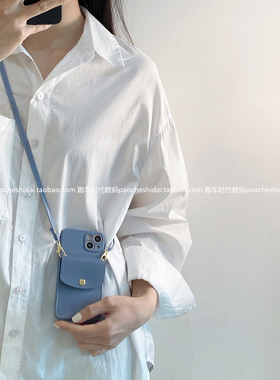 适用opporeno11手机壳Reno9/8Pro灰色插卡包reno5斜挎findx6背带a2pro新款a1x硅胶a93s/a72网红findx5软k11k9