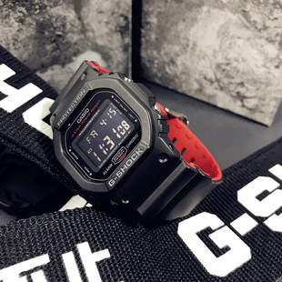 卡西欧手表男CASIO卡西欧复古小方块G SHOCK黑武士运动电子DW5600