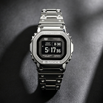 卡西欧手表男G-SHOCK金属小方块光能电波蓝牙MIP液晶屏GMW-BZ5000