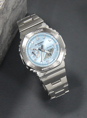 卡西欧手表男G-SHOCK金属彩盘八角商务休闲防水防震石英GM-2110D