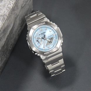 卡西欧手表男G 2110D SHOCK金属彩盘八角商务休闲防水防震石英GM