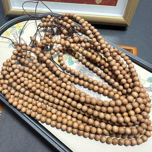 高品老山檀木多圈手串项链毛衣链108颗佛珠diy手链手工配珠男女