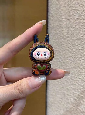 鹿角根付阿呆三通diy配件手工编绳手链项链挂件手串文玩配饰品