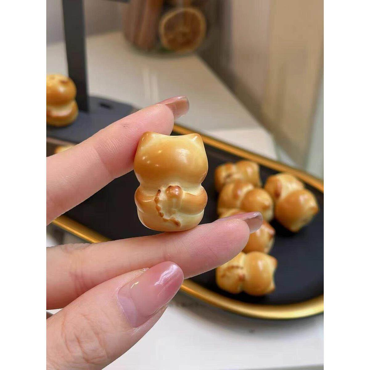 大号象牙果悟道猫咪diy手工配件编手绳手链串珠挂件手串文玩饰品