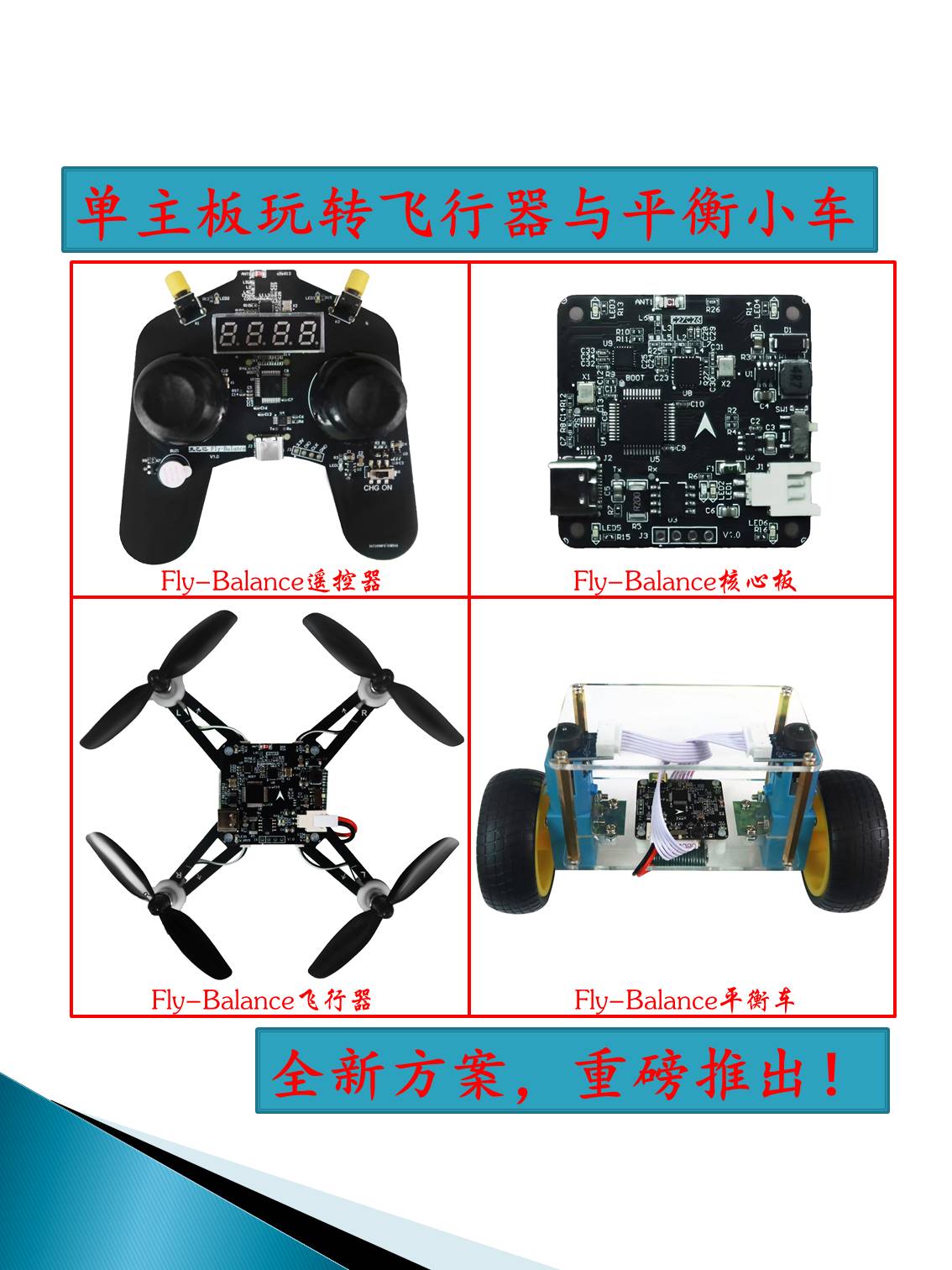 FlyBalance四轴飞行器平衡车套件