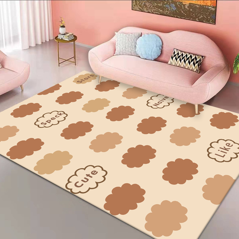 伊梦兮雨家用客厅卡通水晶绒地毯
