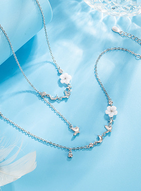 森系小清新蝴蝶飞舞花朵手链甜美